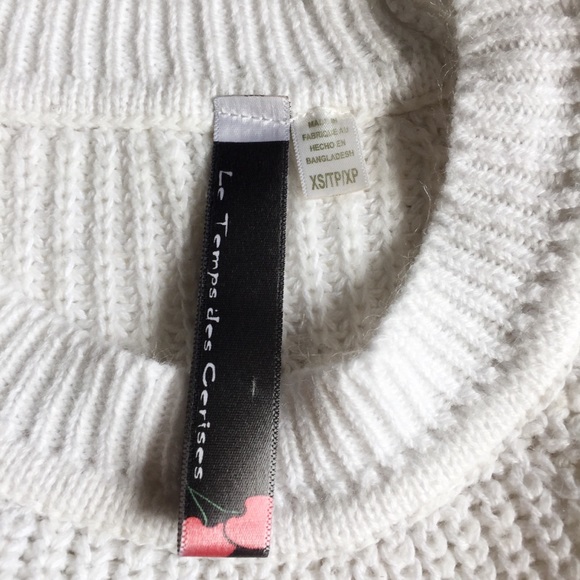 WHITE LE TEMPS DES CERISES KNIT SWEATER - Picture 3 of 4